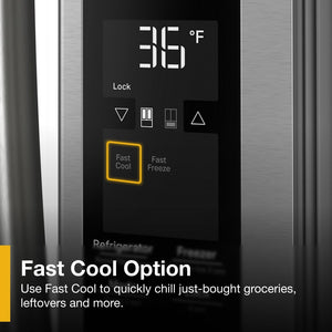 Whirlpool Standard-Depth 30.52-cu ft 3 -Door French Door Refrigerator with Ice Maker with Water Dispenser ( Fingerprint Resistant Stainless Finish ) ENERGY STAR Certified