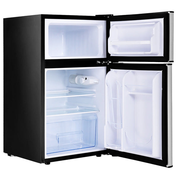 GZMR 3.2 cu ft Compact Stainless Steel Refrigerator 3.2-cu ft with Freezer ( Gray )