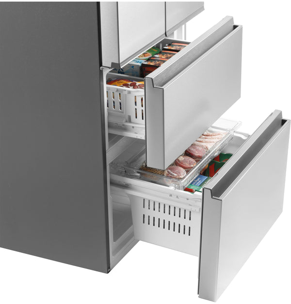 Haier Counter-Depth 14.5-cu ft 4 -Door French Door Refrigerator Optional (sold separately) ( Stainless Steel )