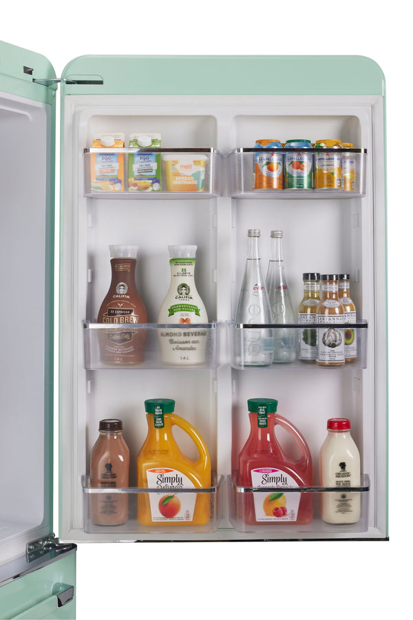 UNIQUE Classic Retro 17.7-cu ft Counter-Depth Bottom-Freezer Refrigerator with Ice Maker ( Summer Mint Green ) ENERGY STAR Certified