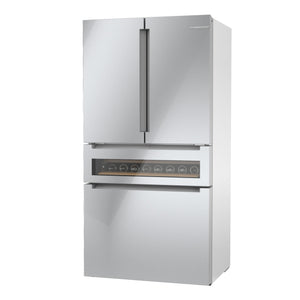 Bosch Counter-Depth 800 Series 21-cu ft 4 -Door French Door Refrigerator with Ice Maker ( Stainless steel ) ENERGY STAR Certified
