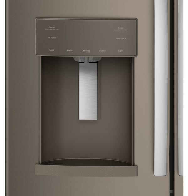 GE Standard-Depth 27.8-cu ft 3 -Door French Door Refrigerator with Ice Maker with Water and Ice Dispenser ( Slate ) ENERGY STAR Certified