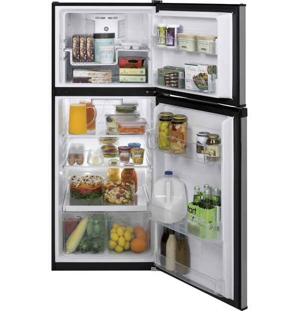 GE 11.55-cu ft Counter-Depth Top-Freezer Refrigerator ( Stainless steel ) ENERGY STAR Certified