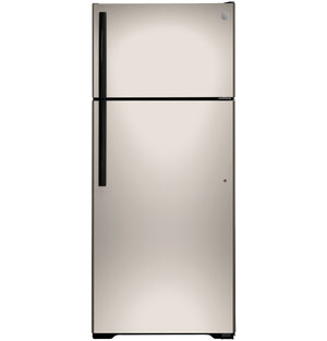 GE 17.5-cu ft Top-Freezer Refrigerator with Ice Maker ( Silver ) ENERGY STAR Certified