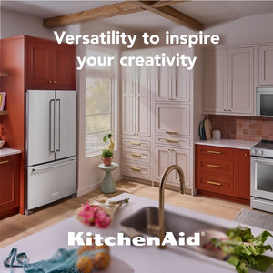 KitchenAid Counter-Depth 20-cu ft 3 -Door French Door Refrigerator with Ice Maker ( Stainless Steel ) ENERGY STAR Certified