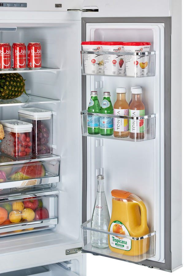 UNIQUE Classic Retro Counter-Depth 21.4-cu ft 3 -Door French Door Refrigerator with Ice Maker with Ice Dispenser ( Marshmallow White ) ENERGY STAR Certified