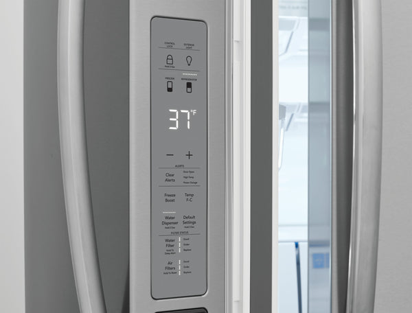 Frigidaire Gallery Standard-Depth 27.2-cu ft 4 -Door French Door Refrigerator with Ice Maker with Water Dispenser ( Fingerprint Resistant Stainless Steel ) ENERGY STAR Certified