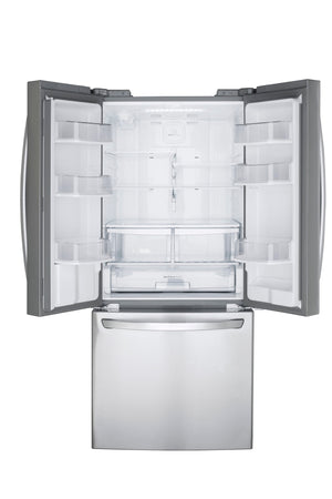 LG Standard-Depth 21.8-cu ft 3 -Door French Door Refrigerator with Ice Maker with Water and Ice Dispenser ( Stainless Steel ) ENERGY STAR Certified
