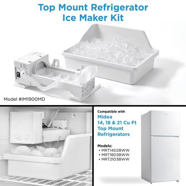 Midea Fingerprint Resistant 18.1-cu ft Top-Freezer Refrigerator ( White ) Garage Ready ENERGY STAR Certified