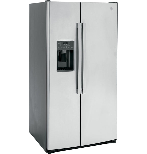 GE 25.3-cu ft Side-by-Side Refrigerator with Ice Maker ,Water and Ice Dispenser ( Stainless Steel )