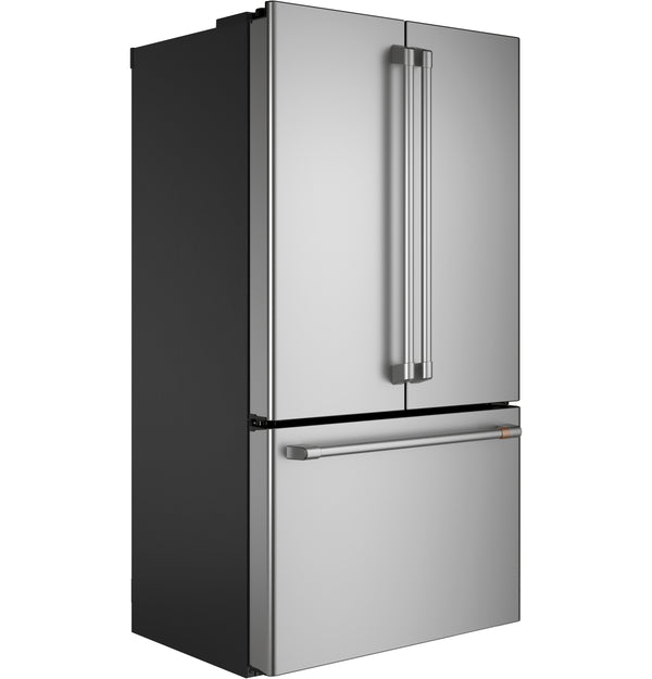 Cafe Counter-Depth 23.1-cu ft 3 -Door Smart Compatible French Door Refrigerator with Ice Maker with Water Dispenser ( Stainless Steel ) ENERGY STAR Certified