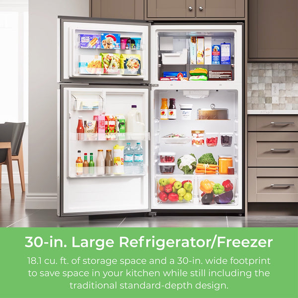 Kenmore 18.1-cu ft Top-Freezer Refrigerator with Ice Maker ( Stainless Steel ) ENERGY STAR Certified