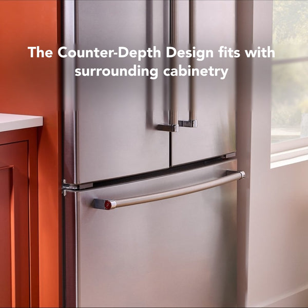 KitchenAid Counter-Depth 20-cu ft 3 -Door French Door Refrigerator with Ice Maker ( Stainless Steel ) ENERGY STAR Certified