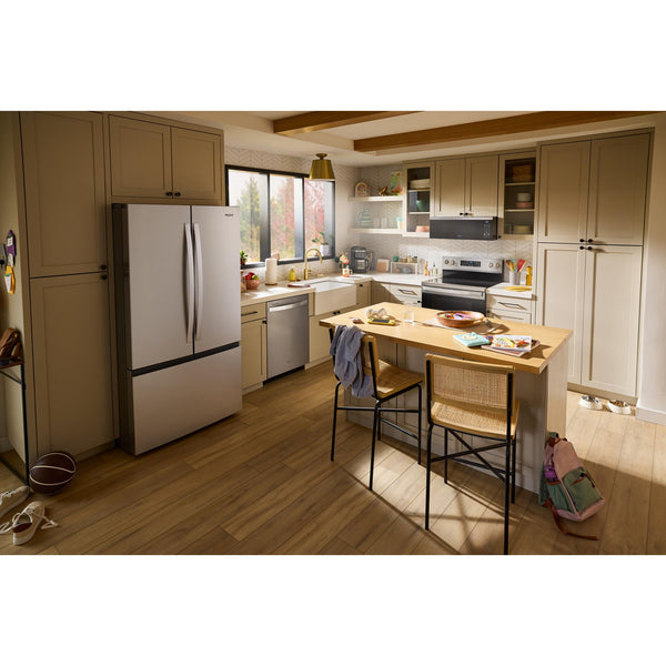 Whirlpool Standard-Depth 30.52 3 -Door French Door Refrigerator with Ice Maker ( Black ) ENERGY STAR Certified