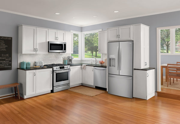 Frigidaire Standard-Depth 27.8-cu ft 3 -Door French Door Refrigerator with Ice Maker with Water and Ice Dispenser ( Fingerprint Resistant Stainless Steel ) ENERGY STAR Certified