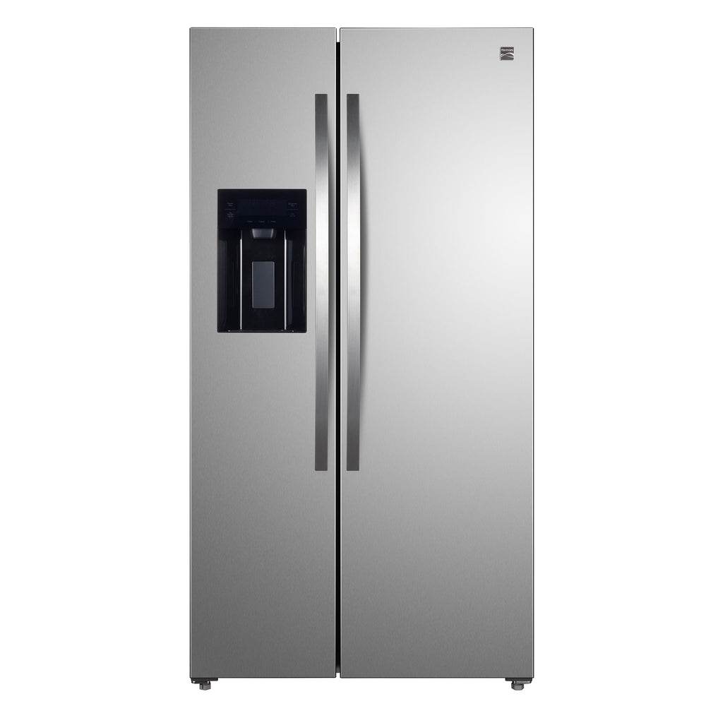 Kenmore 20-cu ft Counter-Depth Side-by-Side Refrigerator with Ice Maker ,Water and Ice Dispenser ( Stainless Steel ) ENERGY STAR Certified