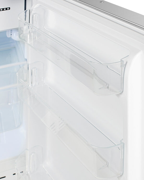 Summit Appliance 2.68-cu ft Built-In Mini Fridge with Freezer ( Stainless steel door and white cabinet )