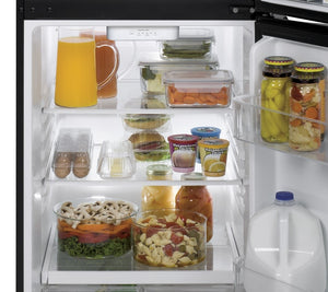 GE 11.55-cu ft Counter-Depth Top-Freezer Refrigerator ( Black ) ENERGY STAR Certified
