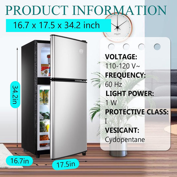 Jeremy Cass 3.5-cu ft with Freezer ( Silver )