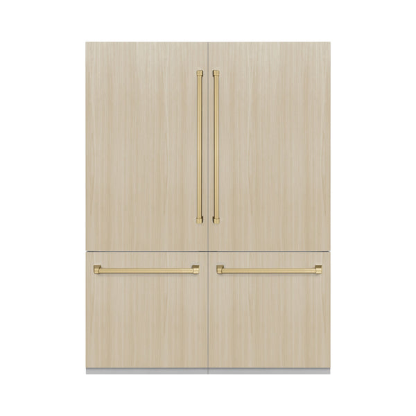 ZLINE KITCHEN & BATH Counter-Depth 32.2-cu ft 4 -Door Built-In French Door Refrigerator with Ice Maker with Water and Ice Dispenser ( Panel-Ready ) ENERGY STAR Certified