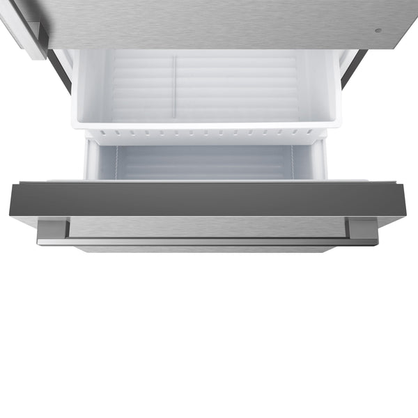 Hisense 17.2-cu ft Counter-Depth Bottom-Freezer Refrigerator with Ice Maker ( Fingerprint Resistant Stainless Steel ) ENERGY STAR Certified
