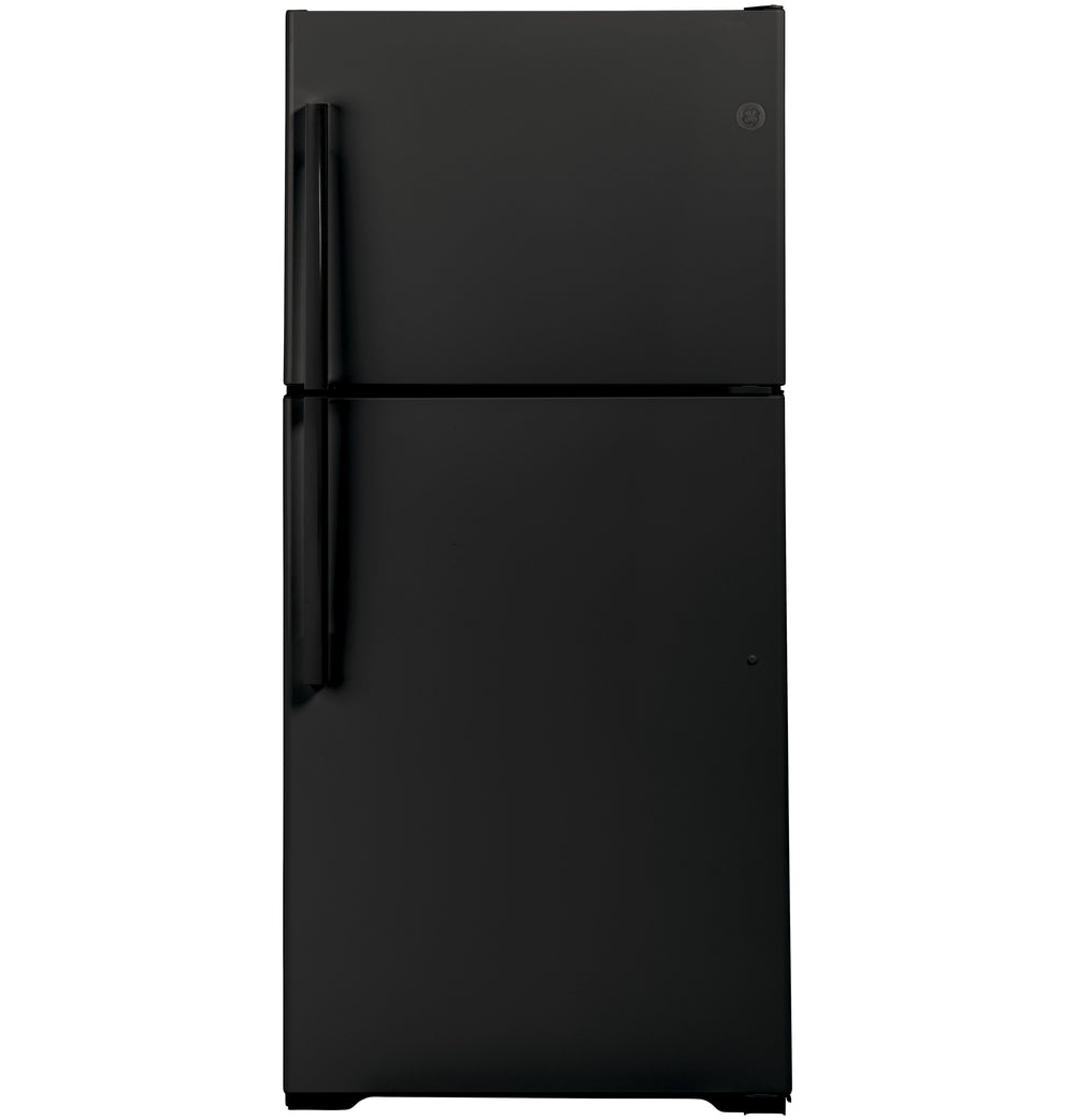 GE Garage Ready 19.1-cu ft Top-Freezer Refrigerator ( Black ) Garage Ready