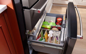 KitchenAid Standard-Depth 26.2-cu ft 4 -Door French Door Refrigerator with Water and Ice Dispenser ( Black Stainless )