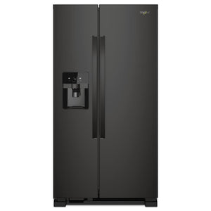 Whirlpool 24.6-cu ft Side-by-Side Refrigerator with Ice Maker ,Water and Ice Dispenser ( Black ) ENERGY STAR Certified