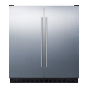 Summit Appliance 5.4-cu ft Built-In Mini Fridge with Freezer ( Stainless steel door and black cabinet )
