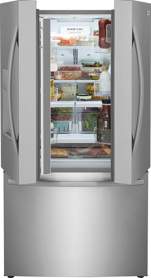Frigidaire Counter-Depth 22.6-cu ft 3 -Door French Door Refrigerator with Ice Maker with Water and Ice Dispenser ( Stainless steel ) ENERGY STAR Certified