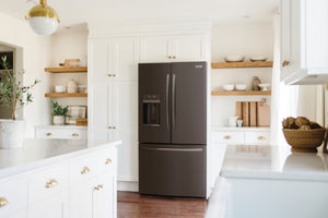 Frigidaire Gallery Standard-Depth 27.8-cu ft 3 -Door French Door Refrigerator with Dual Ice Maker with Water and Ice Dispenser ( Fingerprint Resistant Black Stainless Steel ) ENERGY STAR Certified