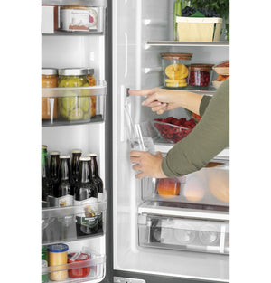 Cafe Counter-Depth 18.6-cu ft 3 -Door French Door Refrigerator with Ice Maker with Water Dispenser ( Matte Black ) ENERGY STAR Certified