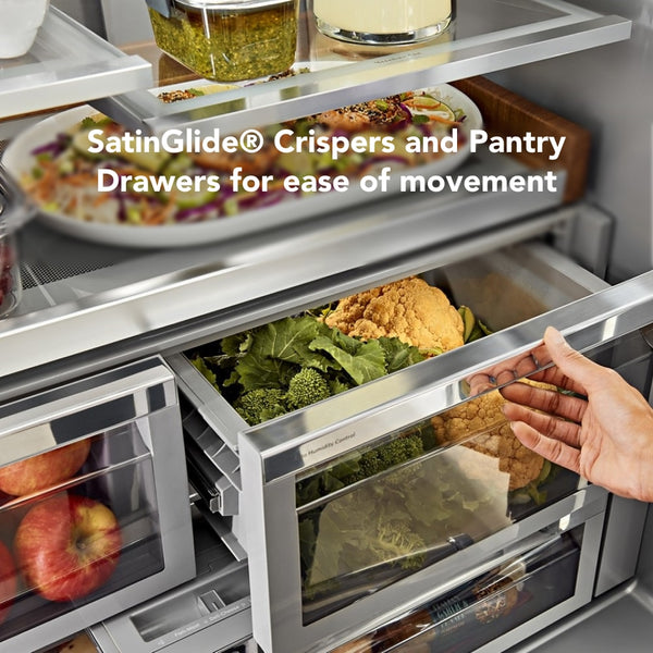 KitchenAid Standard-Depth 27-cu ft 3 -Door French Door Refrigerator with Ice Maker with Water and Ice Dispenser ( Stainless Steel with PrintShield Finish ) ENERGY STAR Certified