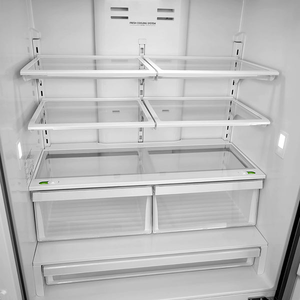 Cosmo Counter-Depth 22.5-cu ft 4 -Door French Door Refrigerator with Ice Maker ( Stainless Steel ) ENERGY STAR Certified