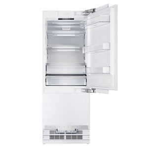 Kucht 16-cu ft Counter-Depth Built-In Bottom-Freezer Refrigerator with Ice Maker ( White ) ENERGY STAR Certified