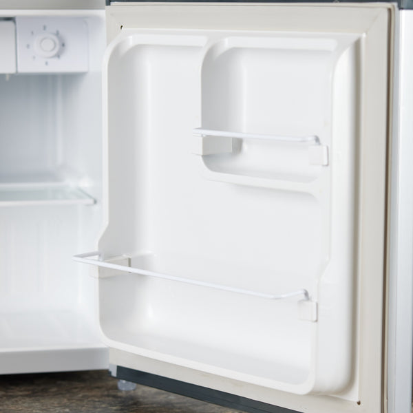 BLACK+DECKER 1.7-cu ft Mini Fridge with Freezer ( Stainless look ) ENERGY STAR
