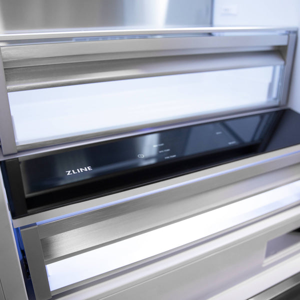 ZLINE KITCHEN & BATH 16.1-cu ft Counter-Depth Built-In Bottom-Freezer Refrigerator with Ice Maker ( Panel-Ready ) ENERGY STAR Certified