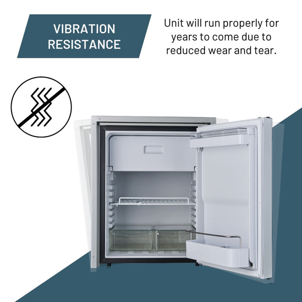 Equator Advanced Appliances 2.82-cu ft Built-In Mini Fridge with Freezer ( Silver )