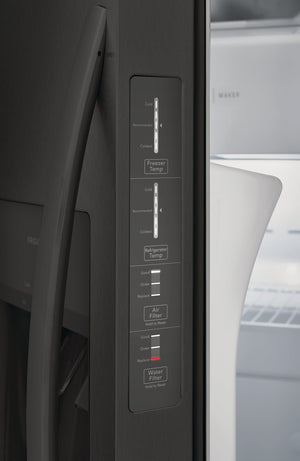 Frigidaire 22.3-cu ft Side-by-Side Refrigerator with Ice Maker ,Water and Ice Dispenser ( Black Stainless Steel ) ENERGY STAR Certified