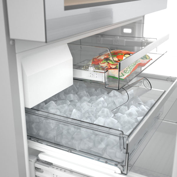 Bosch Counter-Depth 800 Series 21-cu ft 4 -Door French Door Refrigerator with Ice Maker ( Stainless steel ) ENERGY STAR Certified