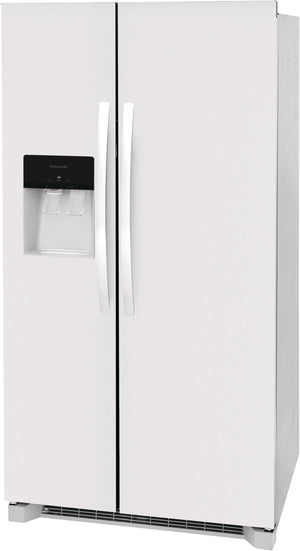 Frigidaire 25.6-cu ft Side-by-Side Refrigerator with Ice Maker ,Water and Ice Dispenser ( White ) ENERGY STAR Certified