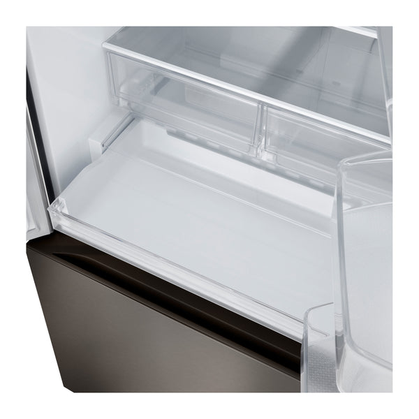 LG Standard-Depth 24.5-cu ft 3 -Door Smart Compatible French Door Refrigerator with Dual Ice Maker with Water and Ice Dispenser ( PrintProof Black Stainless Steel ) ENERGY STAR Certified