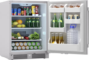 Zephyr Presrv 5.6-cu ft Built-In Mini Fridge ( Stainless Steel ) Garage Ready ENERGY STAR