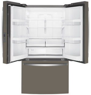 GE Counter-Depth 23.1-cu ft 3 -Door French Door Refrigerator with Ice Maker ( Slate ) ENERGY STAR Certified