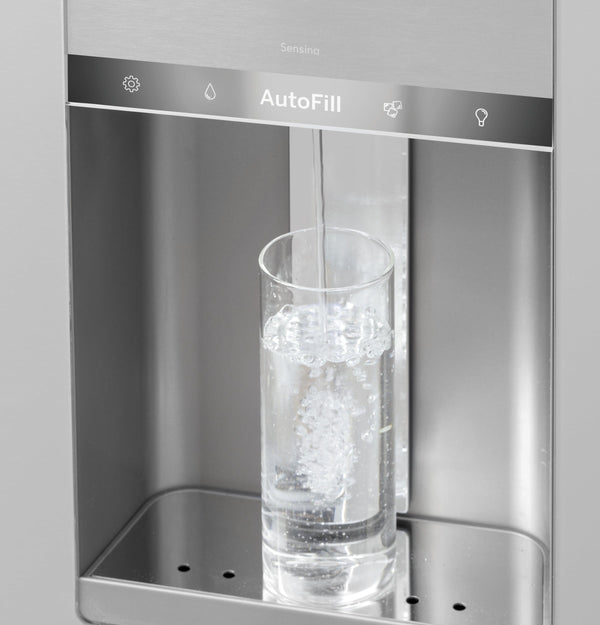 Cafe 24.5-cu ft Counter-Depth Side-by-Side Refrigerator Built-In Smart Compatible with Ice Maker ,Water and Ice Dispenser ( Stainless Steel )