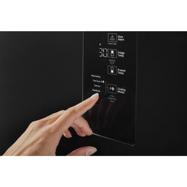 Whirlpool Garage-Ready 12.9-cu ft Counter-Depth Bottom-Freezer Refrigerator Ice Maker Optional (sold separately) ( Black ) Garage Ready