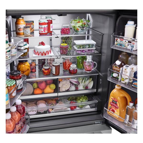 LG STUDIO Counter-Depth 26.5-cu ft 3 -Door Smart Compatible French Door Refrigerator with Ice Maker with Water Dispenser ( PrintProof Stainless Steel ) ENERGY STAR Certified