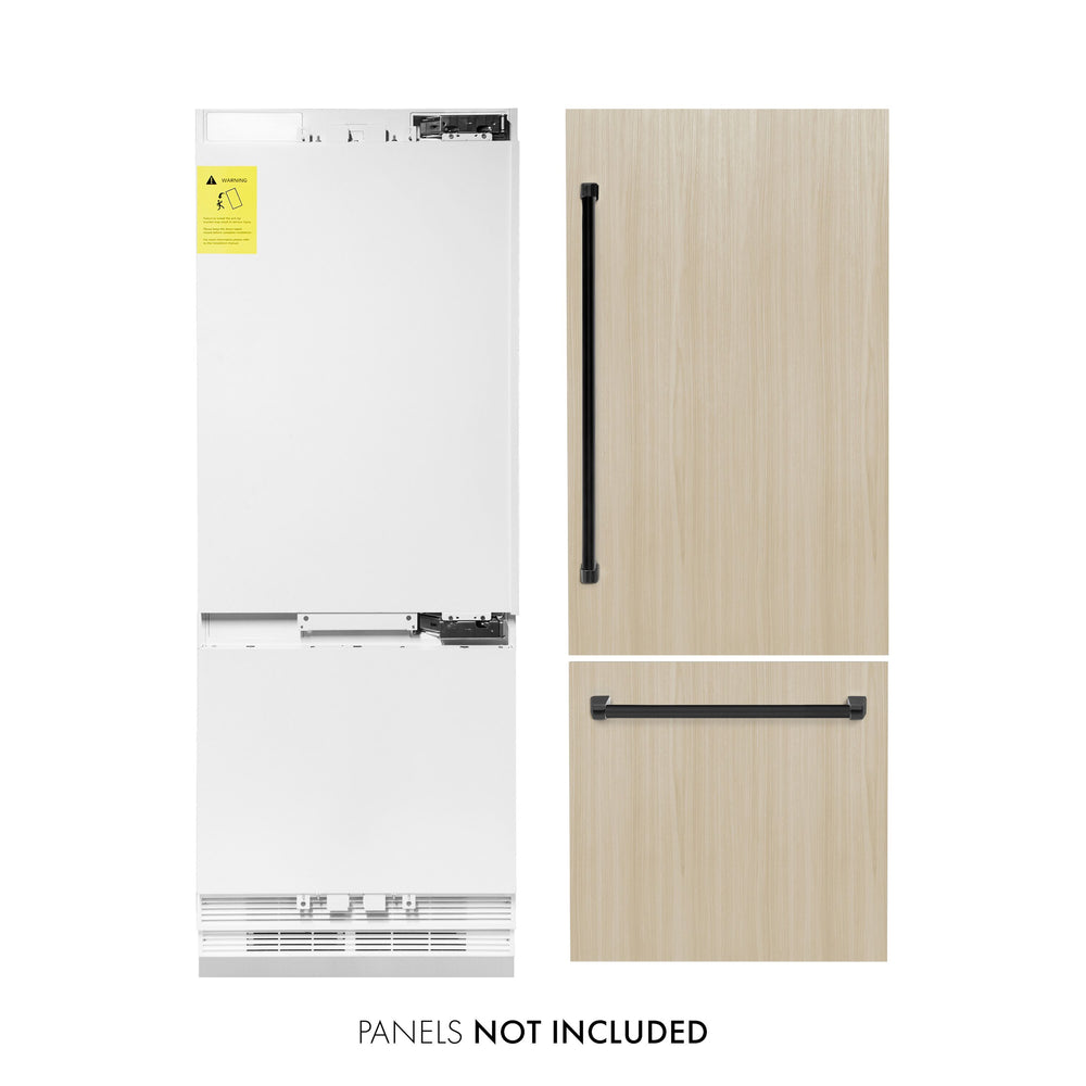 ZLINE KITCHEN & BATH 16.1-cu ft Counter-Depth Built-In Bottom-Freezer Refrigerator with Ice Maker ( Panel-Ready ) ENERGY STAR Certified