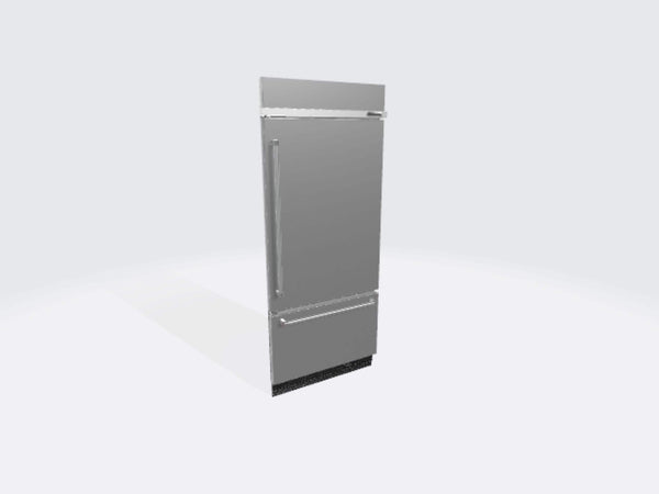 KitchenAid 20.9-cu ft Standard-Depth Built-In Bottom-Freezer Refrigerator with Ice Maker ( Stainless steel ) ENERGY STAR Certified