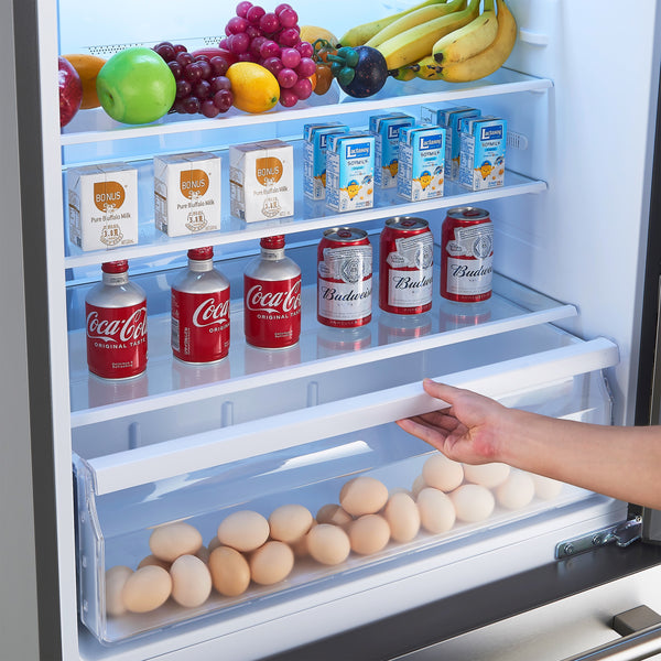FORNO Milano Espresso 17.2-cu ft Counter-Depth Bottom-Freezer Refrigerator Stainless Steel ) ENERGY STAR Certified
